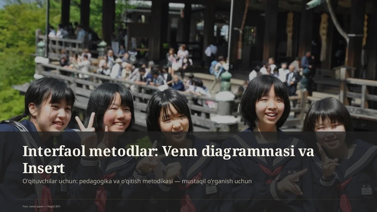 Interfaol metodlar: Venn diagrammasi va Insert