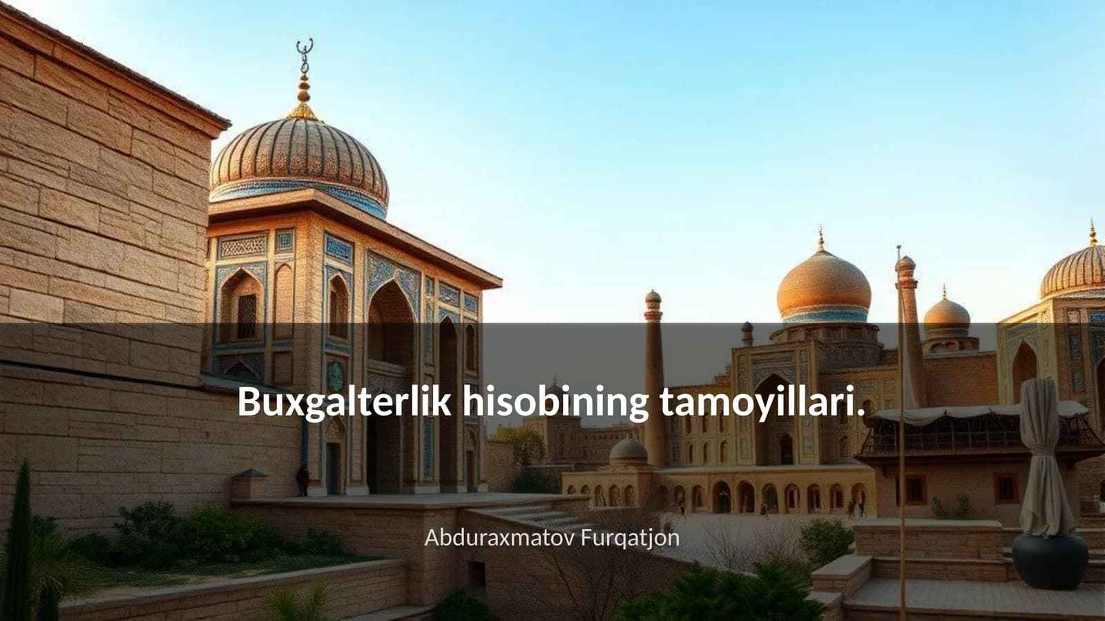 Buxgalterlik hisobining tamoyillari