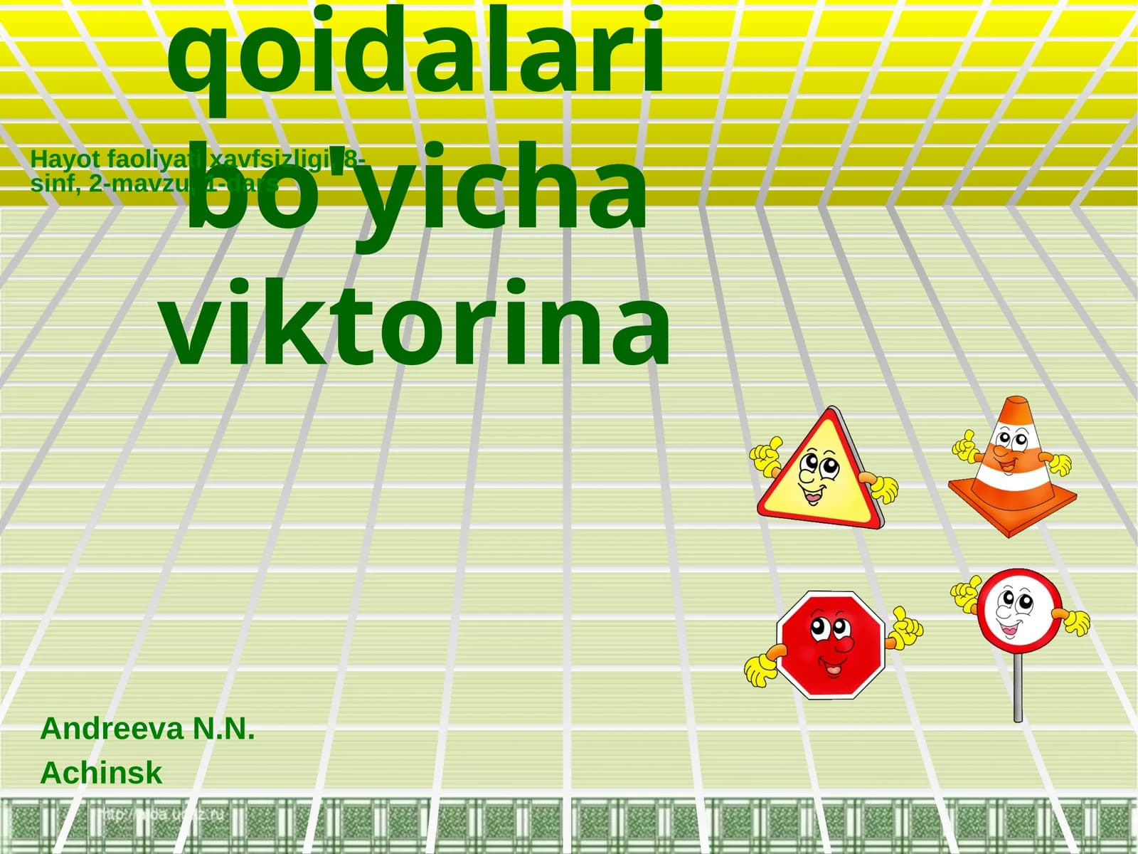 Yo'l harakati qoidalari bo'yichaviktorina