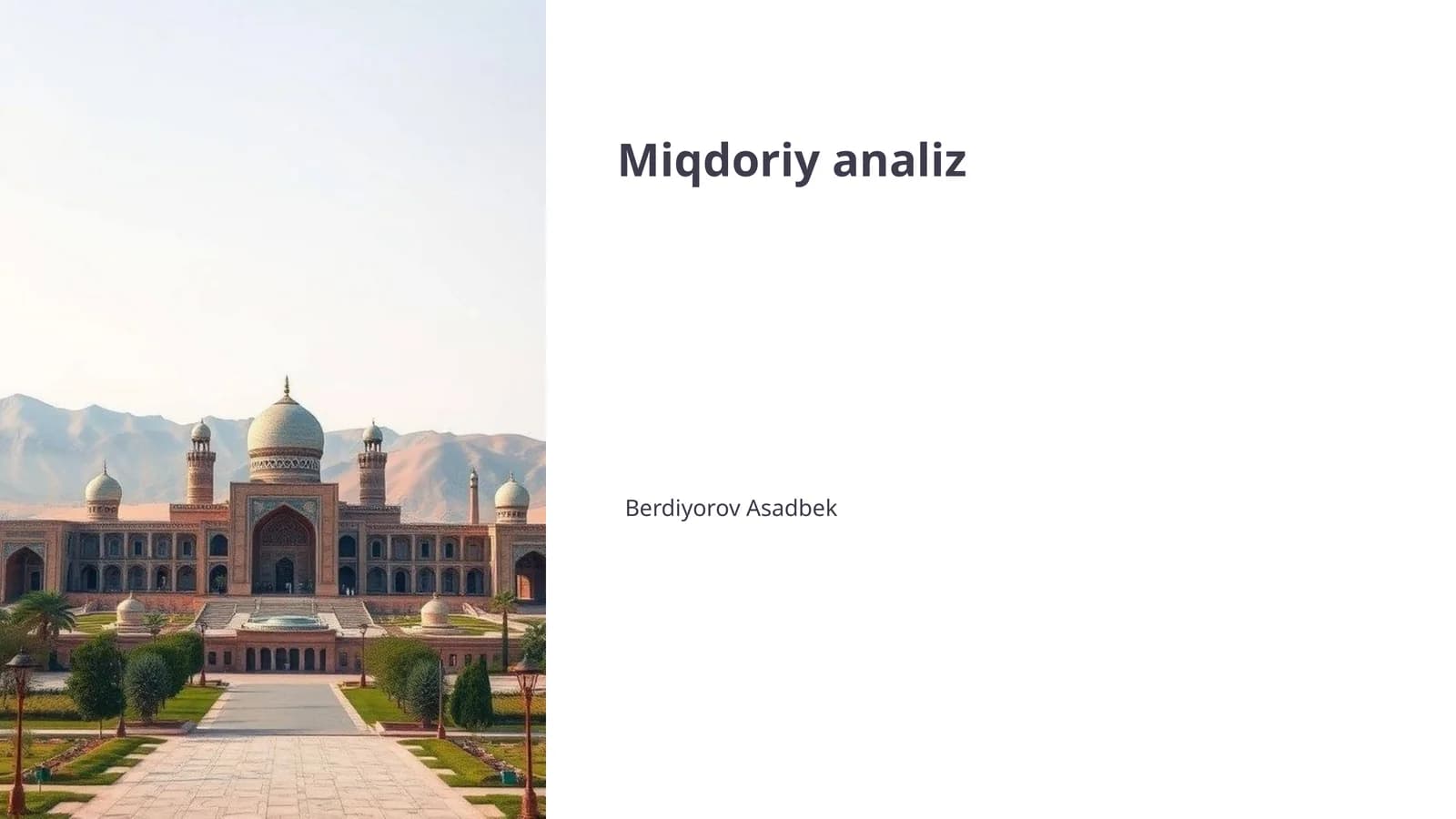 Miqdoriy analiz