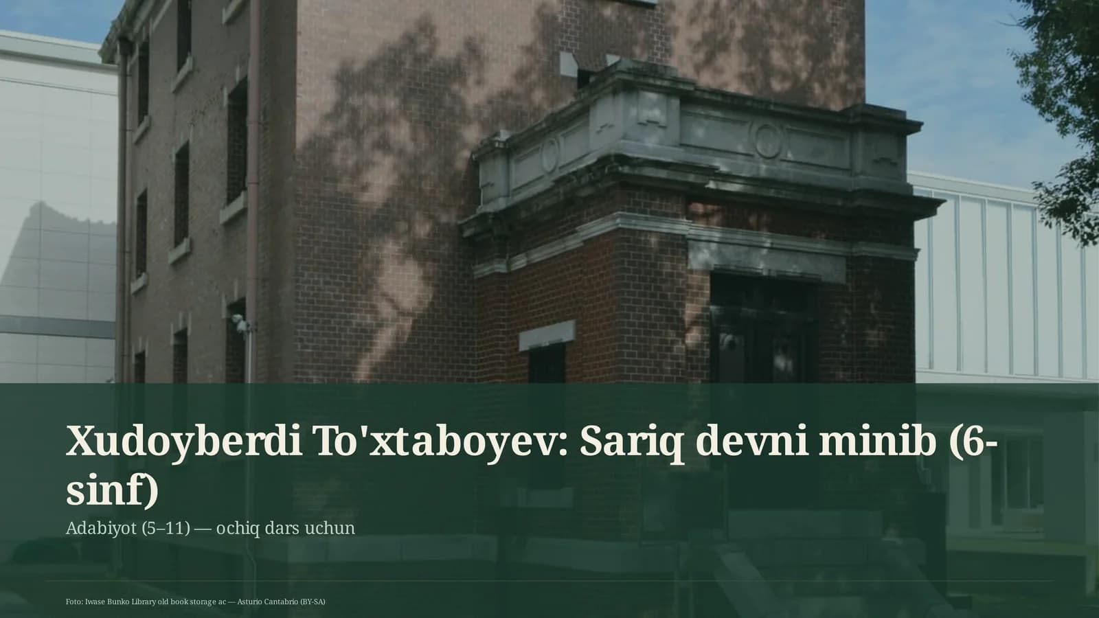 Xudoyberdi To'xtaboyev: Sariq devni minib (6-sinf)