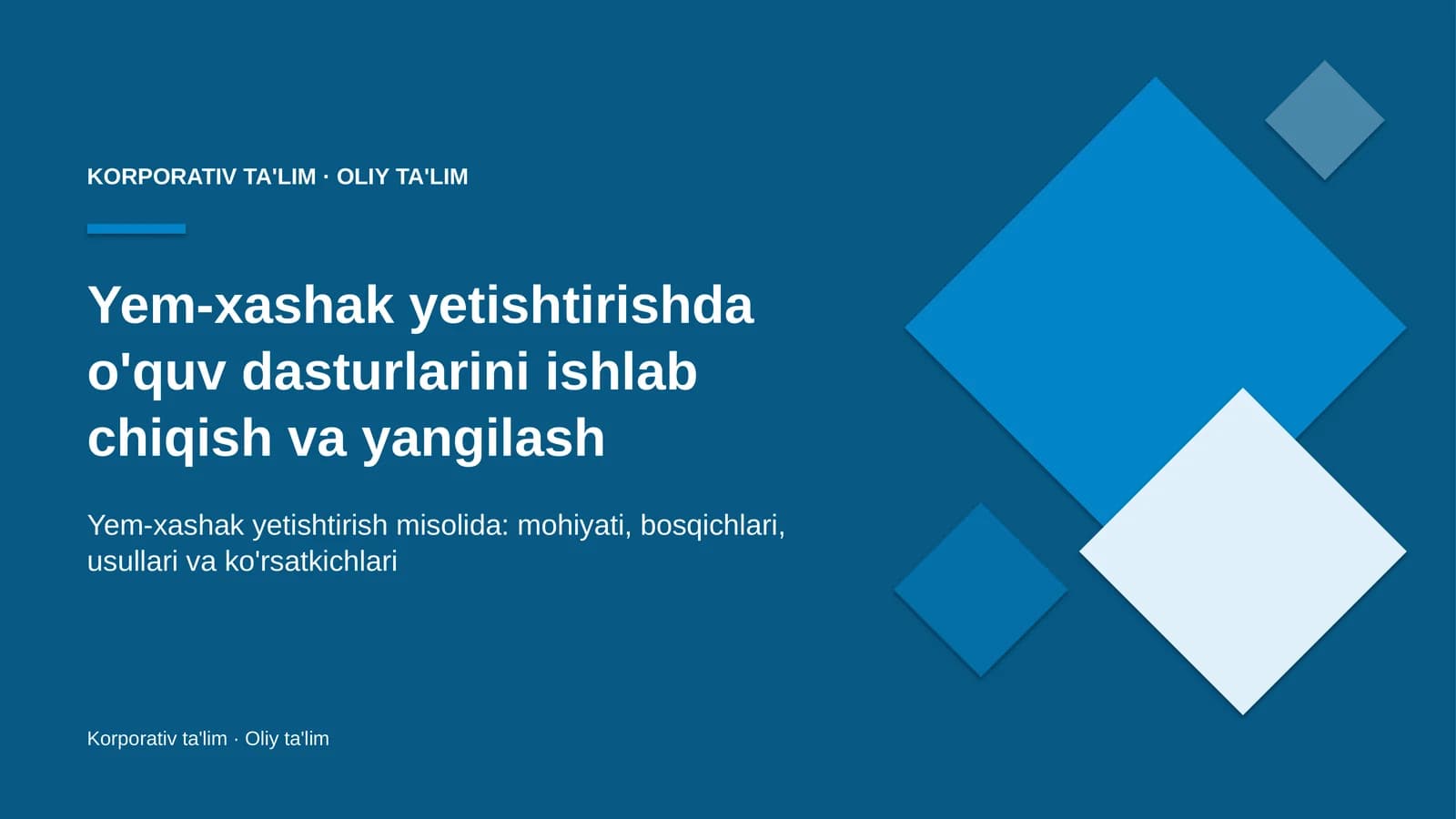 yem xashak yetishtirishda o'quv dasturlarini ishlab chiqish va yangilash 5355