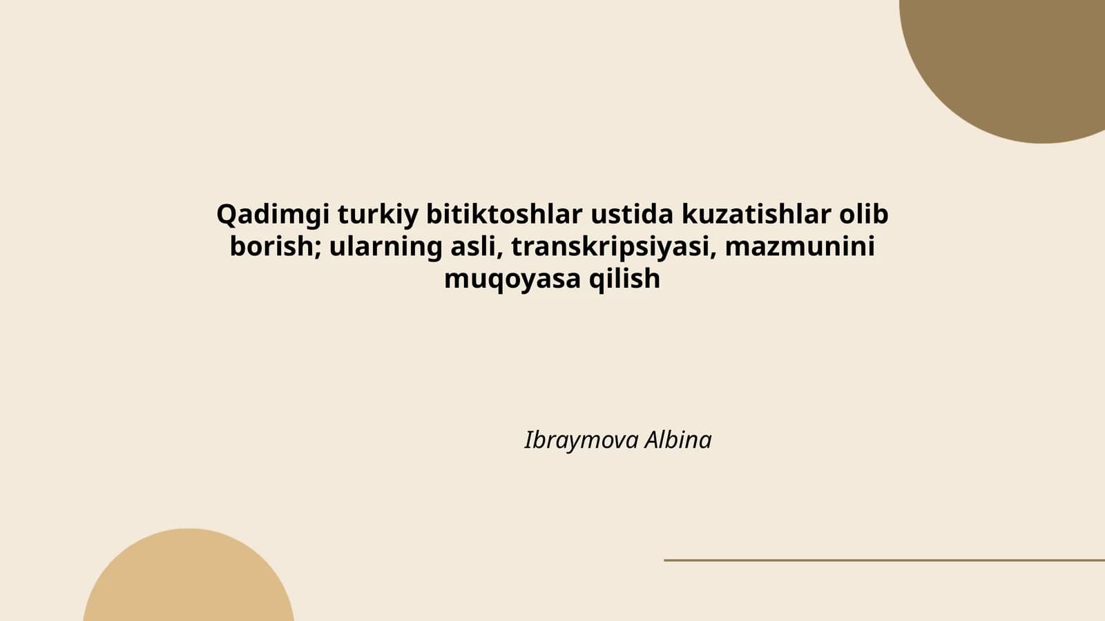 Qadimgi turkiy bitiktoshlar ustida kuzatishlar olib borish