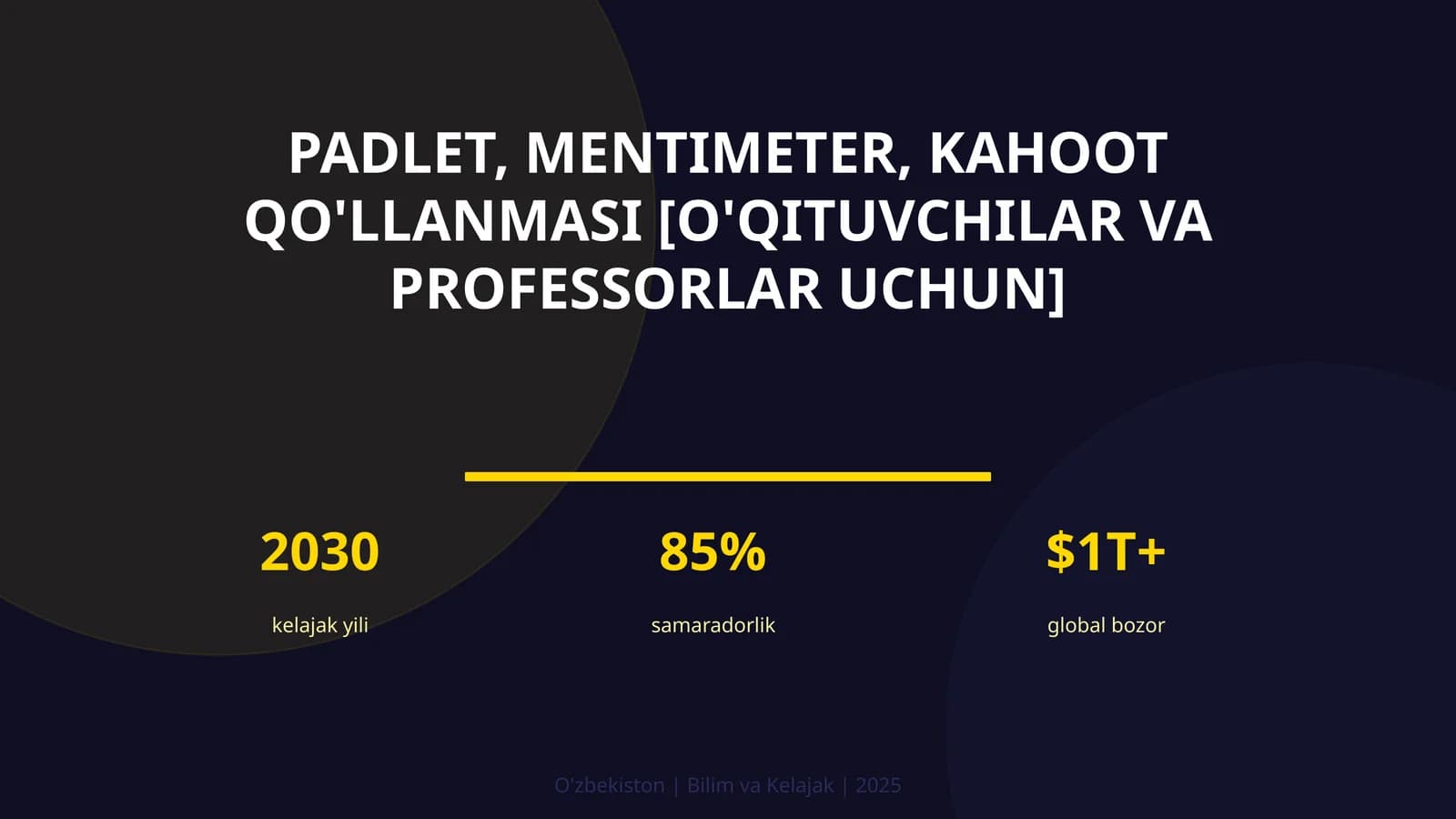 Padlet, Mentimeter, Kahoot qo'llanmasi [O'qituvchilar va professorlar uchun]