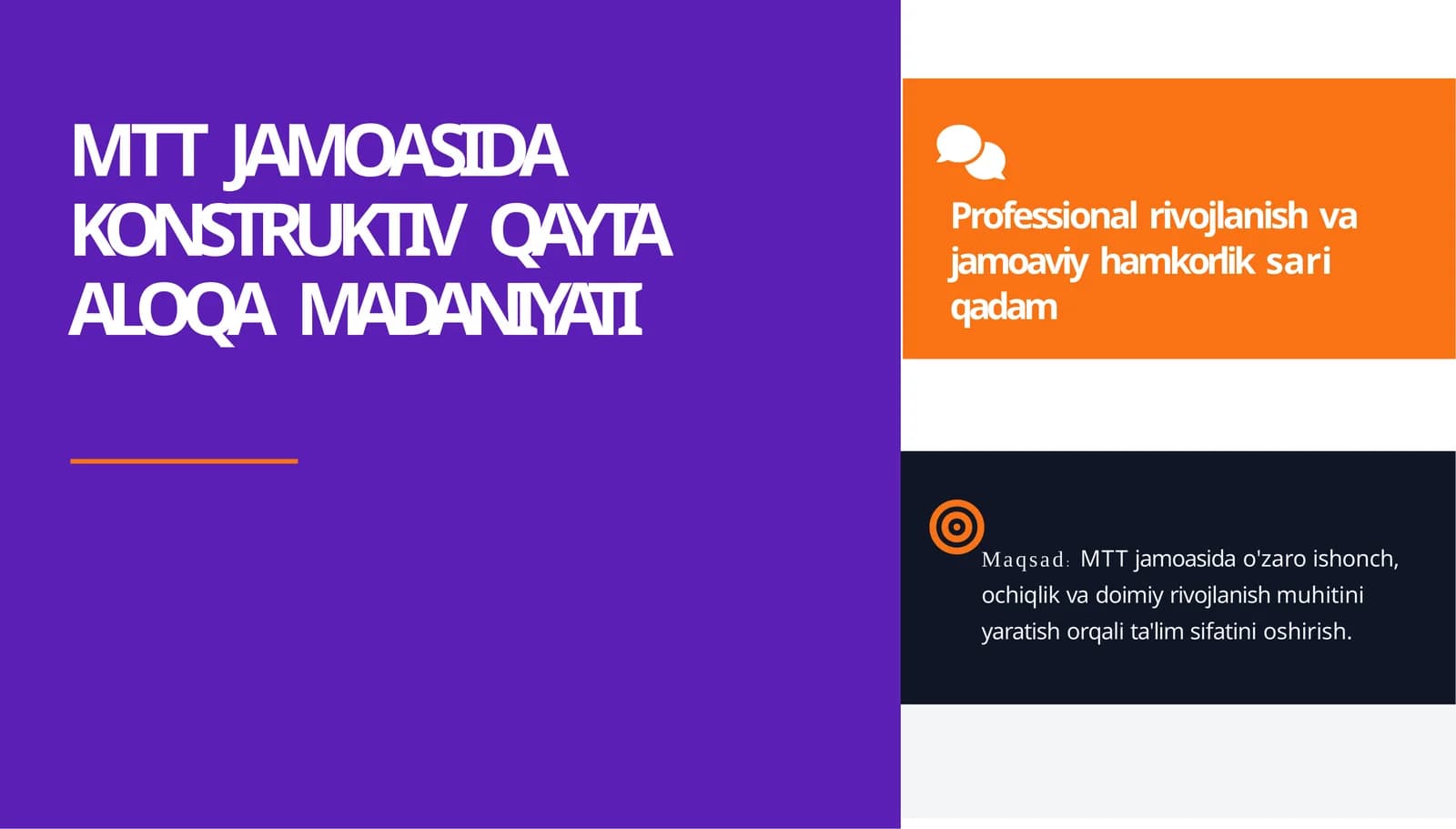 MTT JAMOASIDA KONSTRUKTIV QAYTA ALOQA MADANIYATI