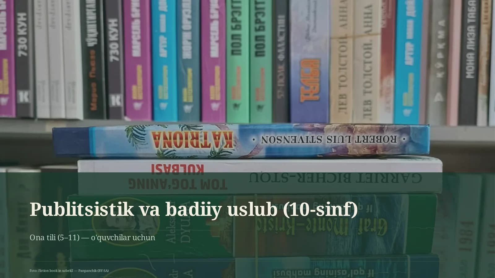 Publitsistik va badiiy uslub (10-sinf)
