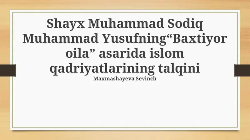 "Baxtli oila"
