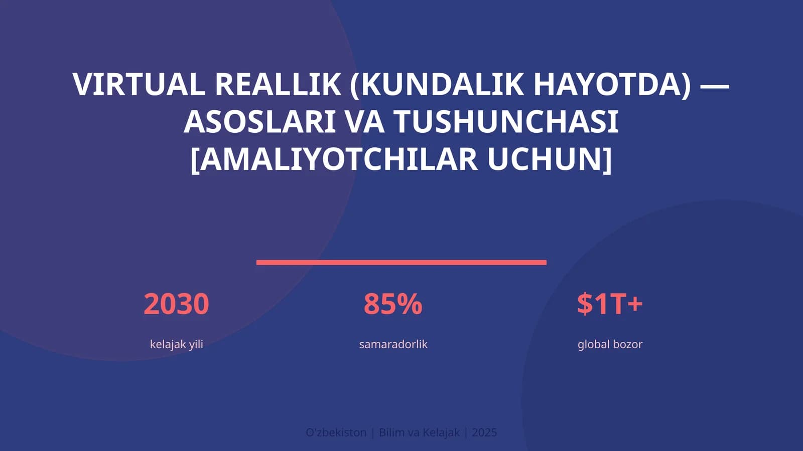 VIRTUAL REALLIK (KUNDALIK HAYOTDA) — ASOSLARI VA TUSHUNCHASI [AMALIYOTCHILAR UCHUN]