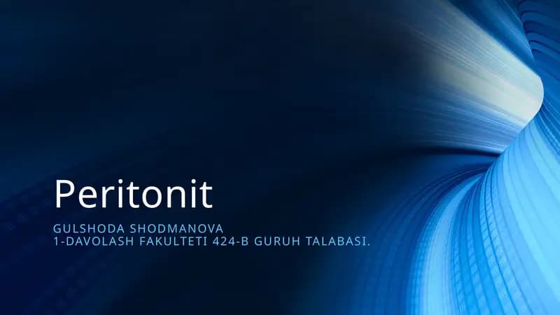 Peritonit