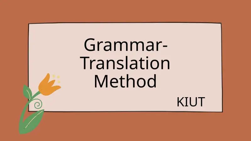 Grammar-Translation Method