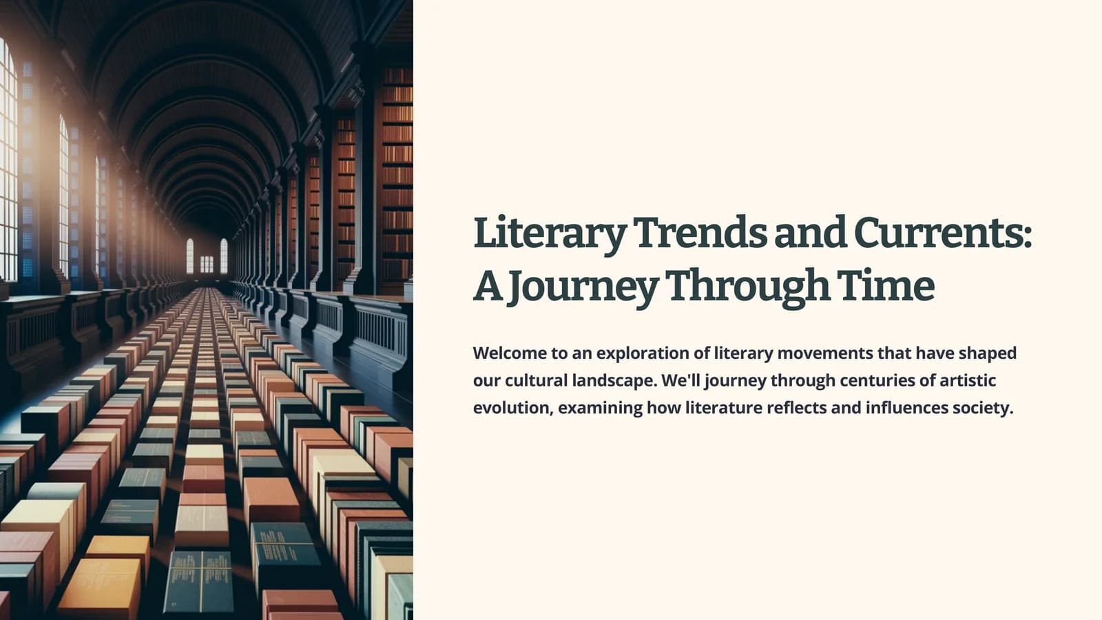 Literary Trends and Currents: A Journey Through Time