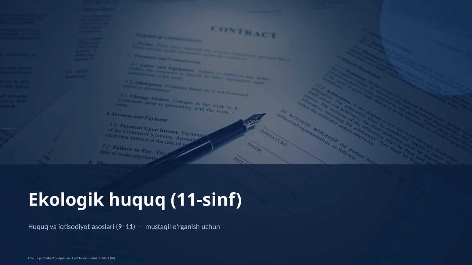 Ekologik huquq (11-sinf)