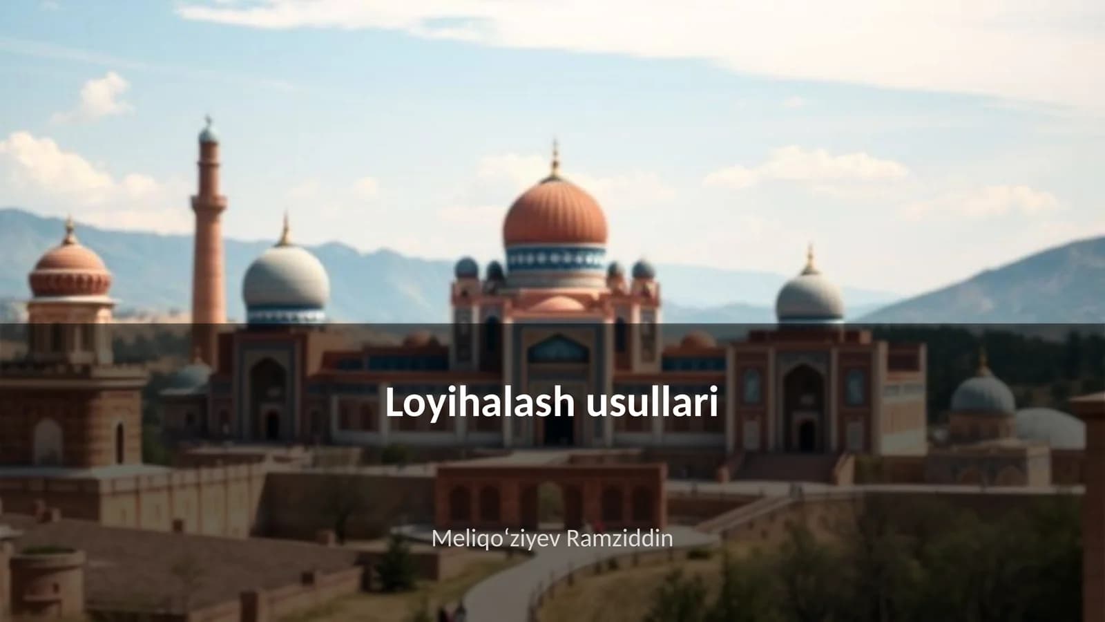 Loyihalash usullari