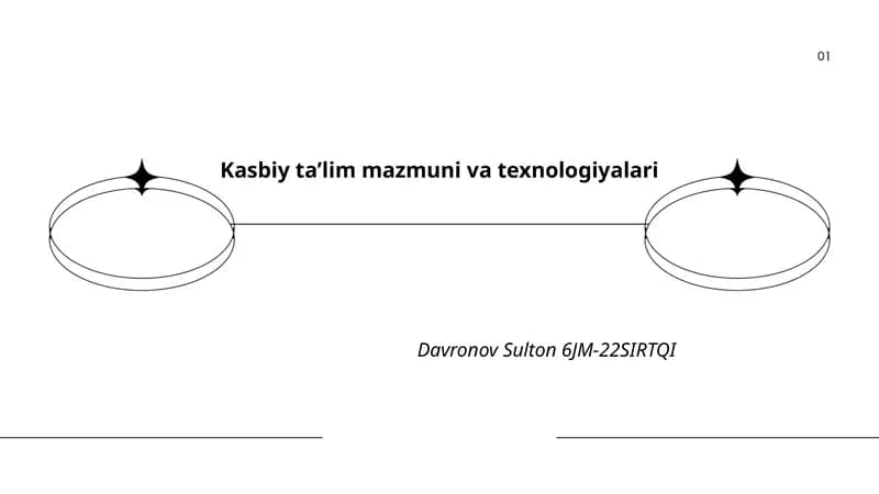 Kasbiy ta’lim mazmuni va texnologiyalari