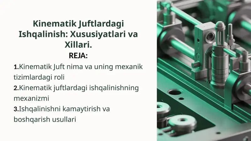 Kinematik Juftlardagi Ishqalinish