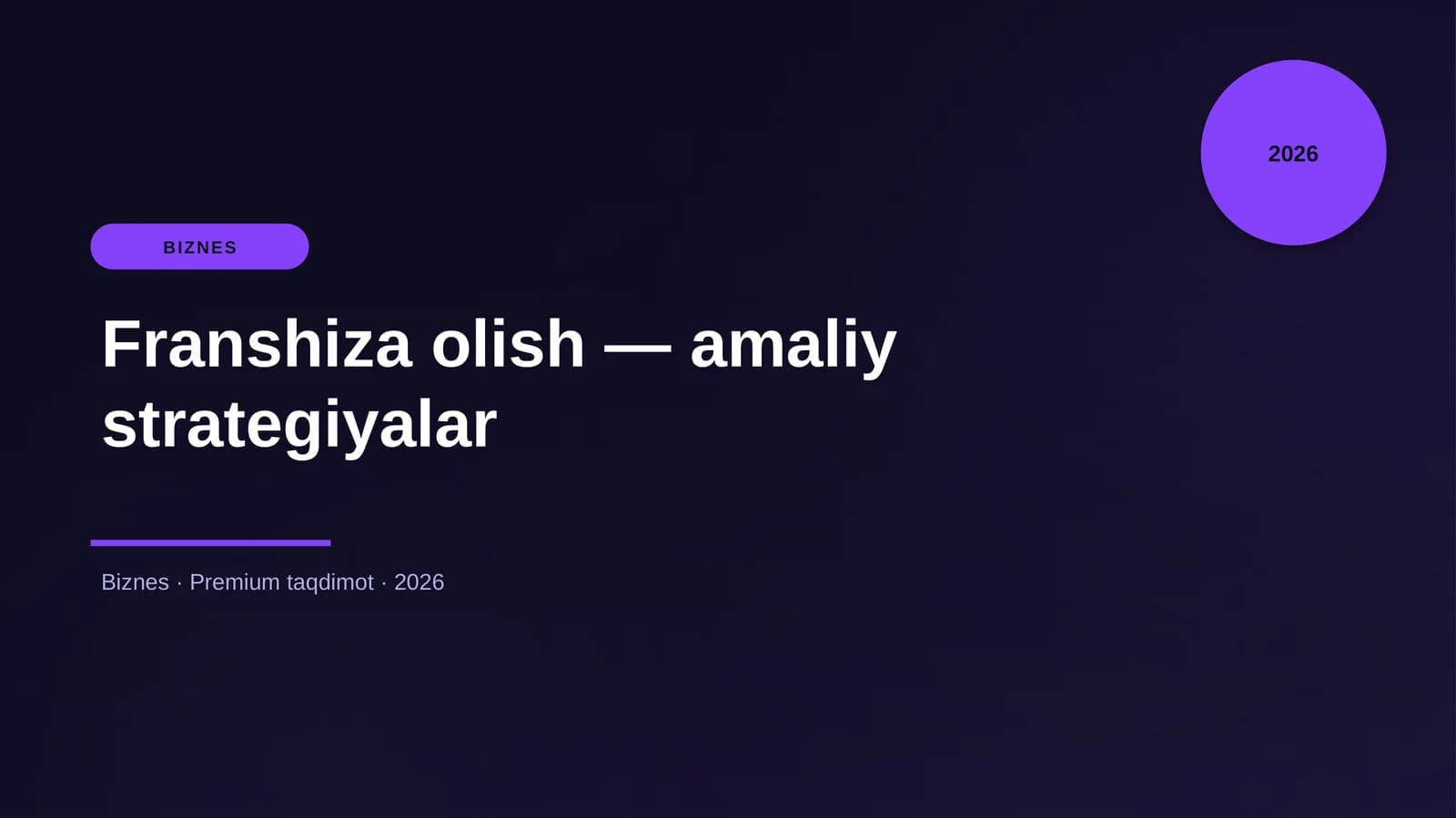 Franshiza olish — amaliy strategiyalar