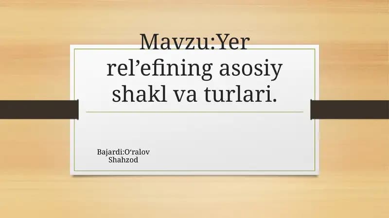 Yerrel’efiningasosiyshaklvaturlari
