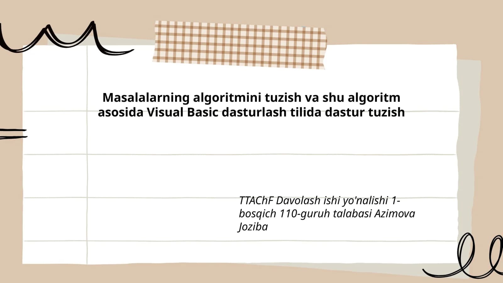 Visual Basic dasturlash tili