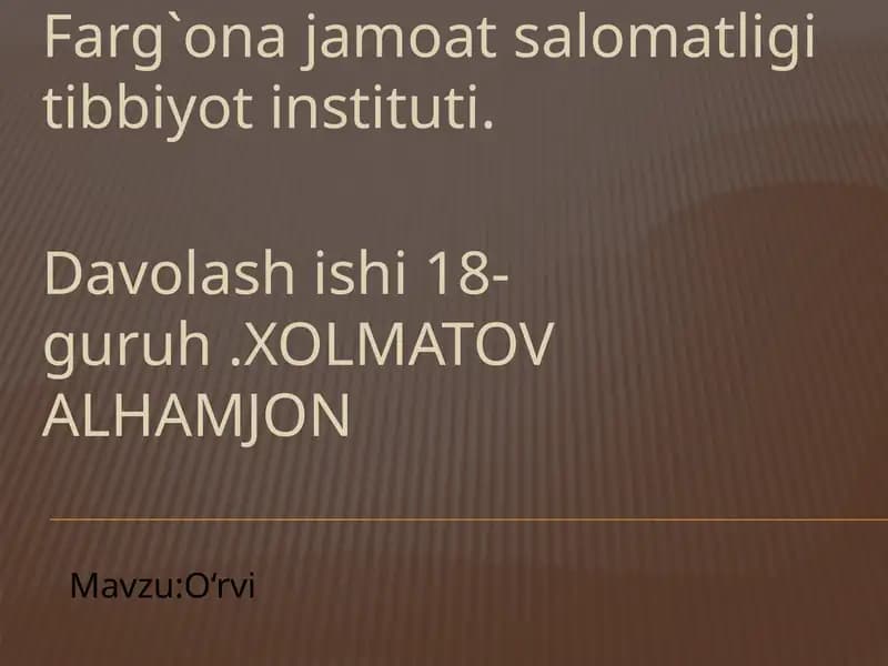 O‘rvi