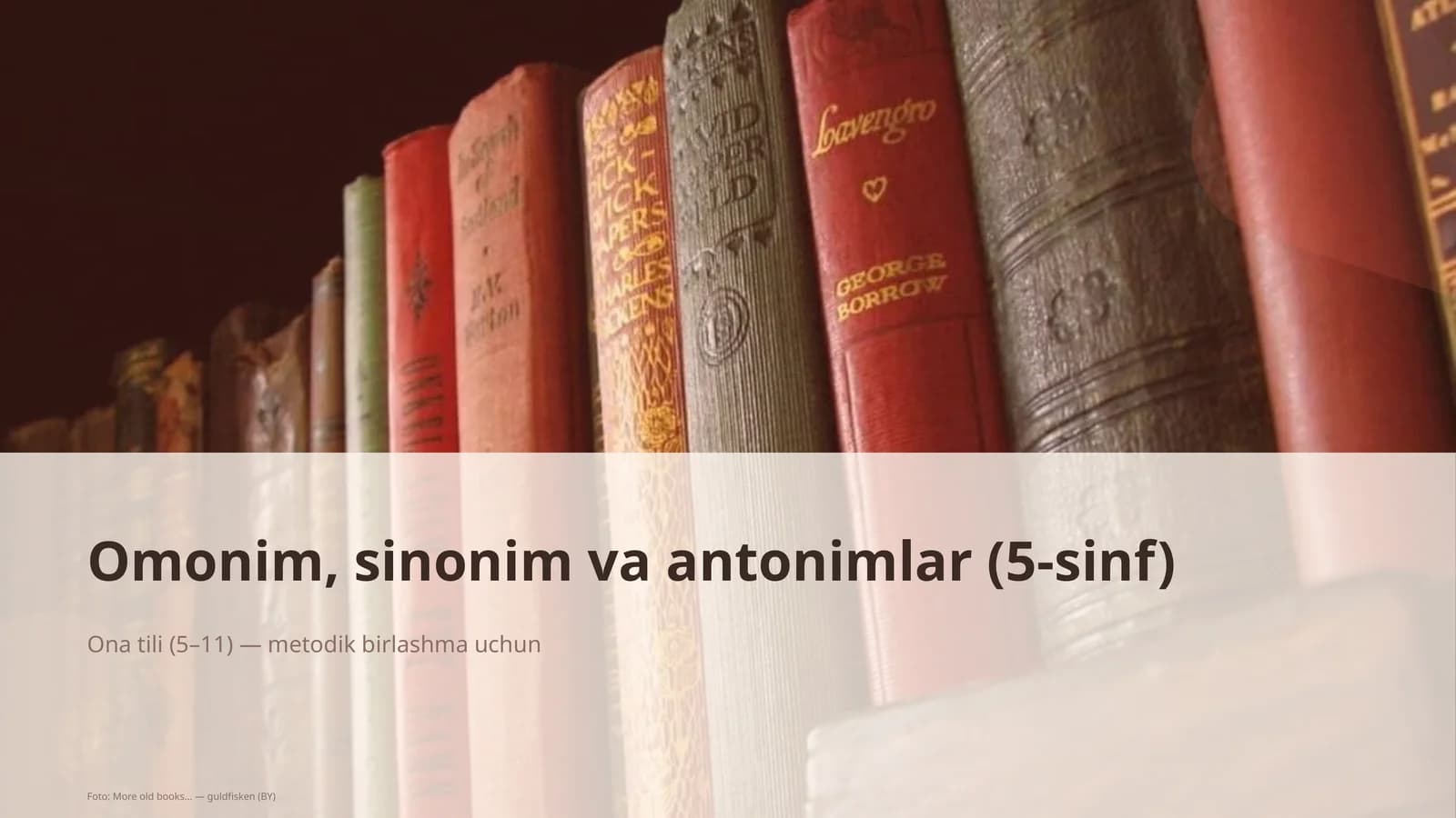 Ona tili (5–11) — metodik birlashma uchun