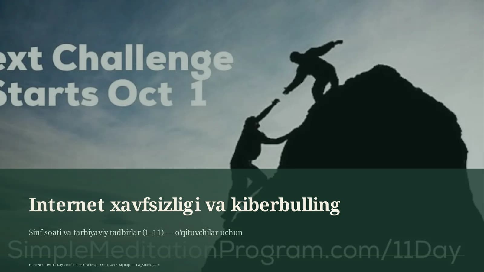 Sinf soati va tarbiyaviy tadbirlar (1–11) — o'qituvchilar uchun