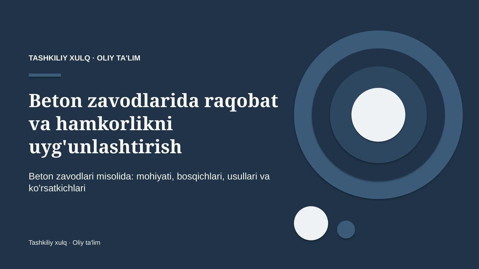 Beton zavodlarida raqobat va hamkorlikni uyg'unlashtirish