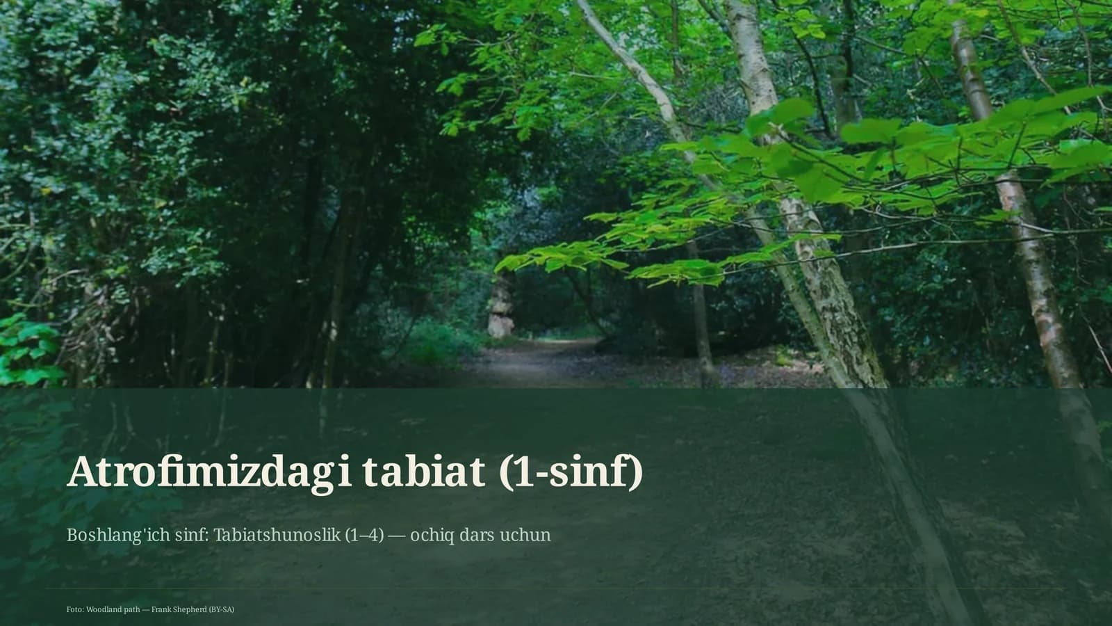 Atrofimizdagi tabiat (1-sinf)