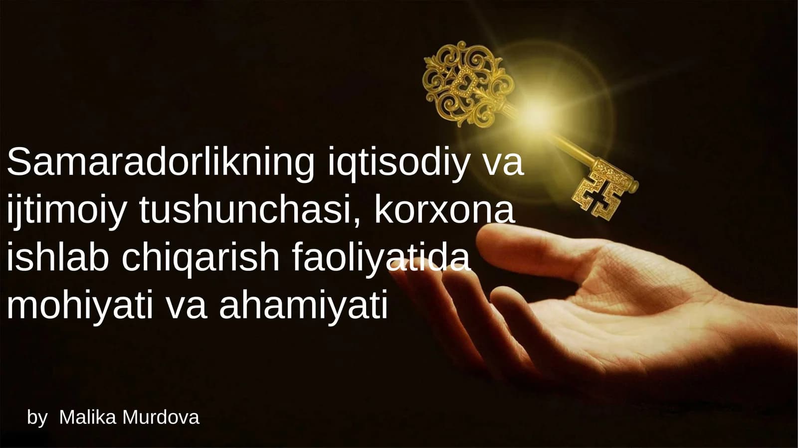 Samaradorlikning iqtisodiy va ijtimoiy tushunchasi