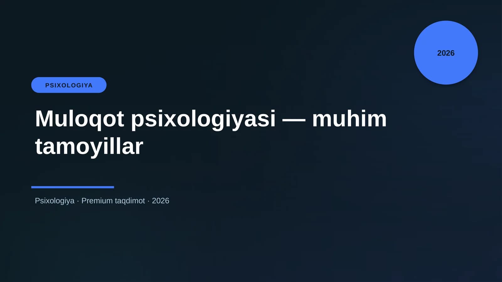 Muloqot psixologiyasi — muhim tamoyillar