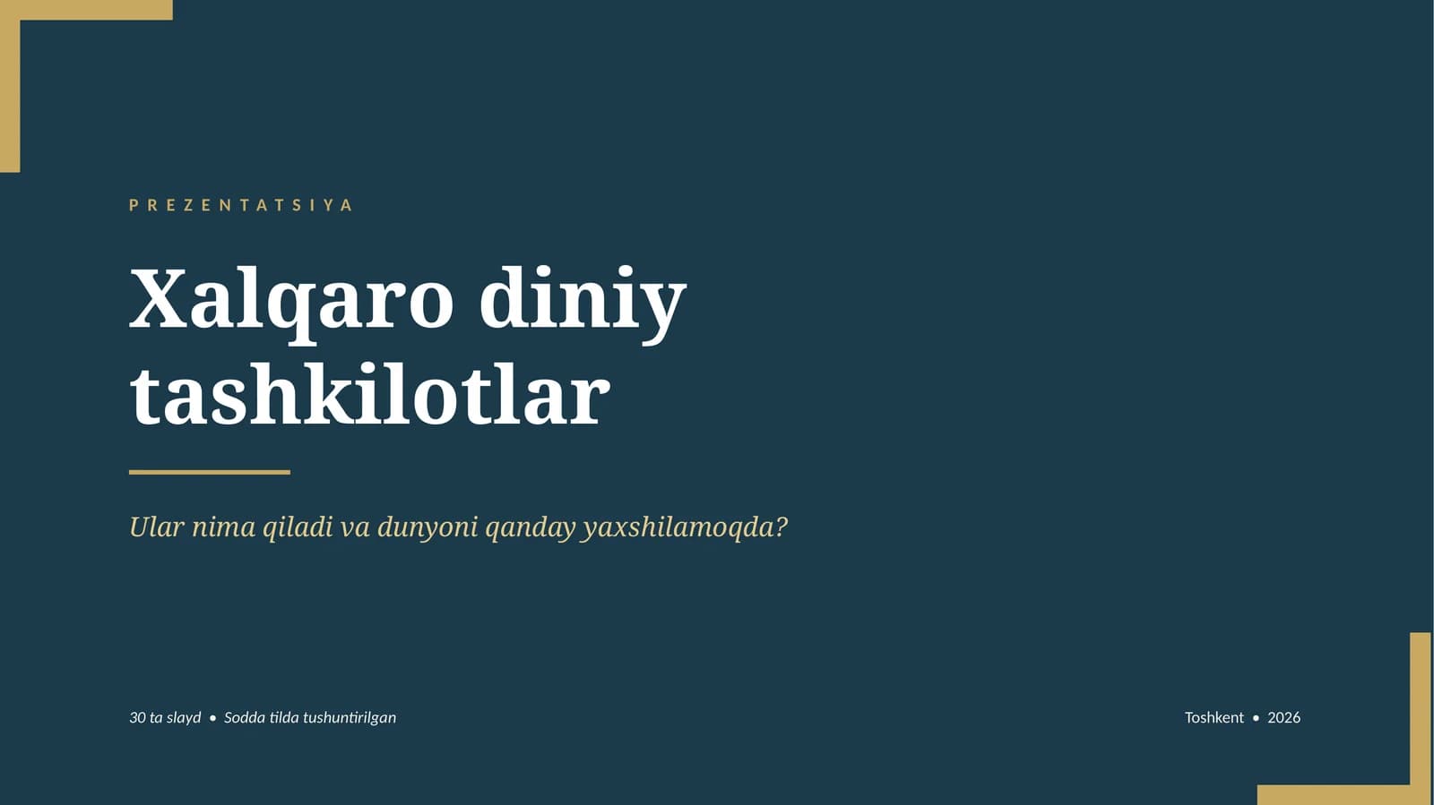 Xalqaro diniy tashkilotlar