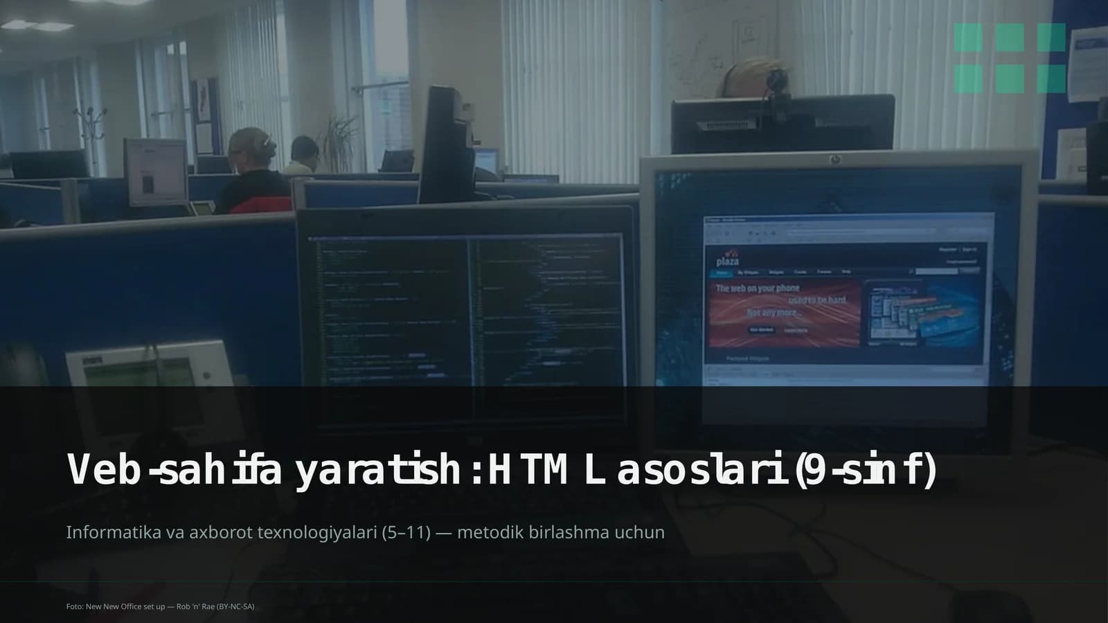 Veb-sahifa yaratish: HTML asoslari (9-sinf)