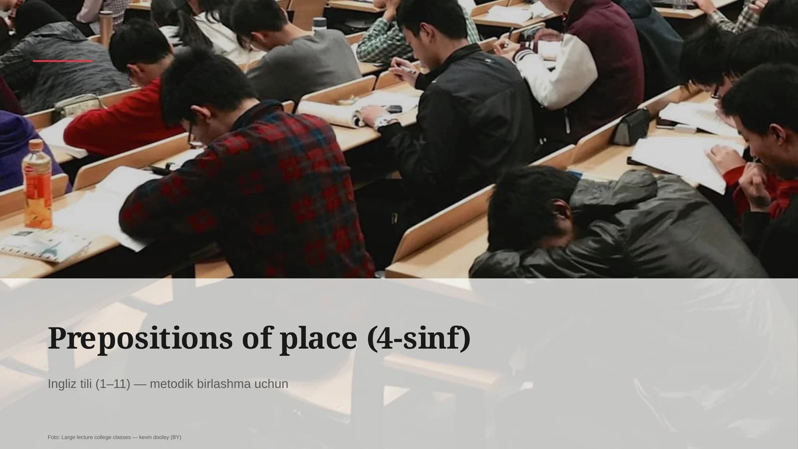 Prepositions of place (4-sinf)