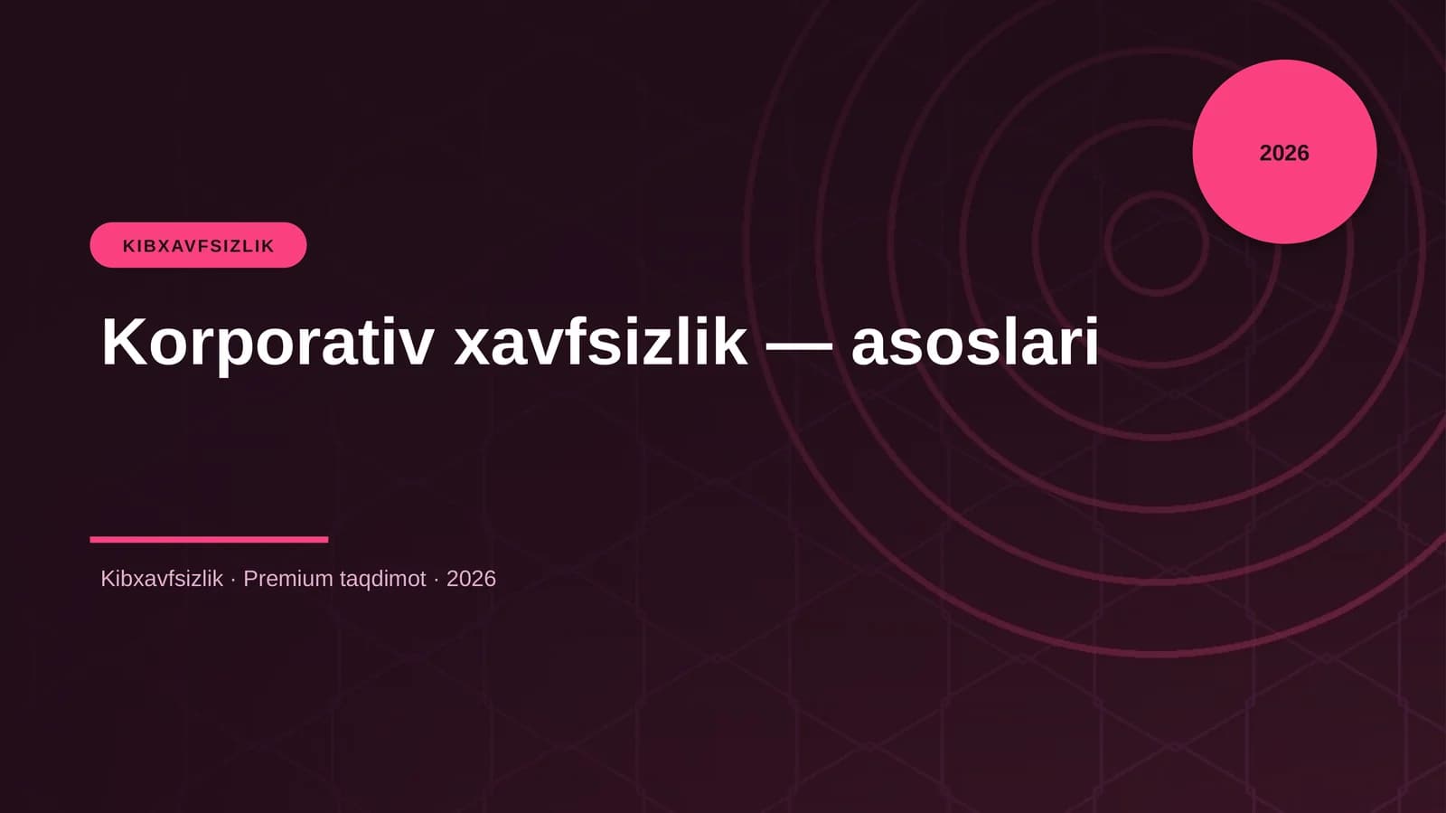 Korporativ xavfsizlik — asoslari