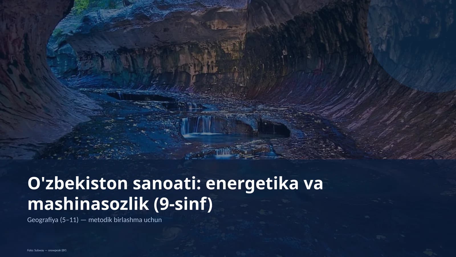 Oʻzbekiston sanoati: energetika va mashinasozlik (9-sinf)