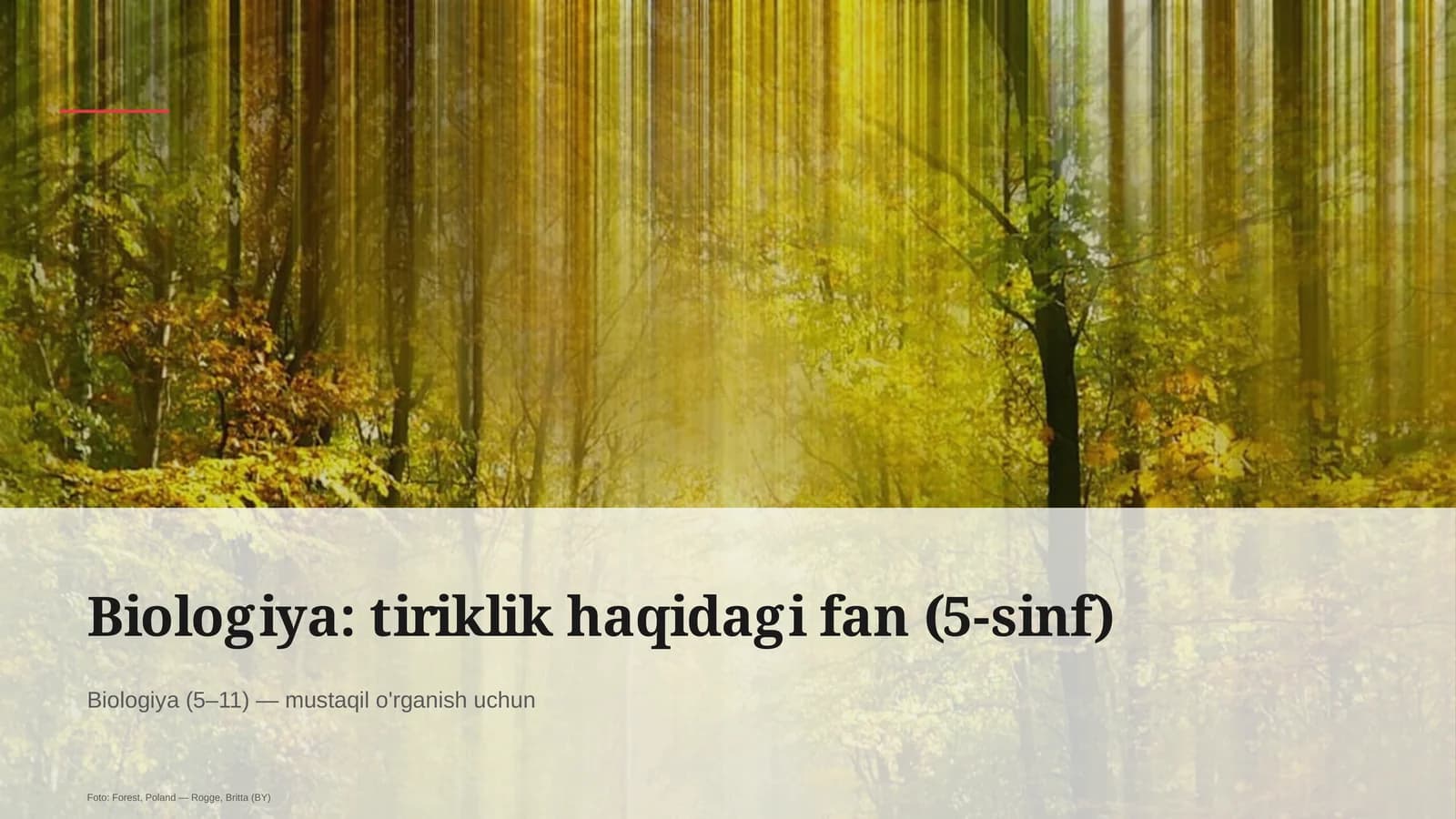 Biologiya: tiriklik haqidagi fan (5-sinf)