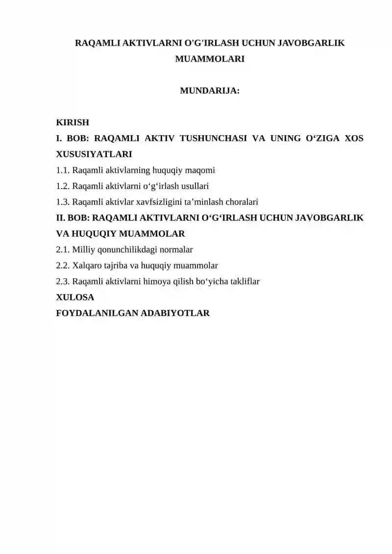 Raqamli aktivlar