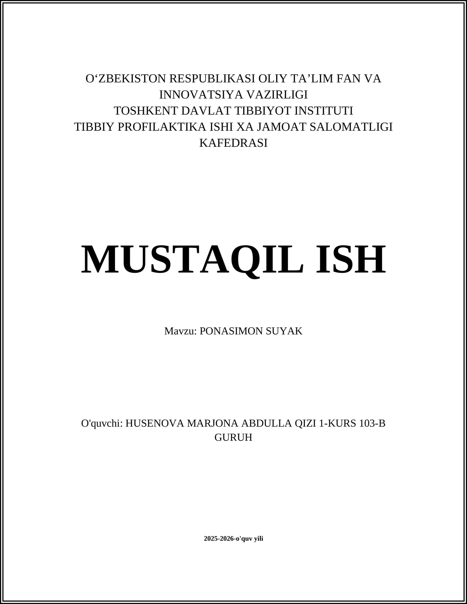 PONASIMON SUYAK