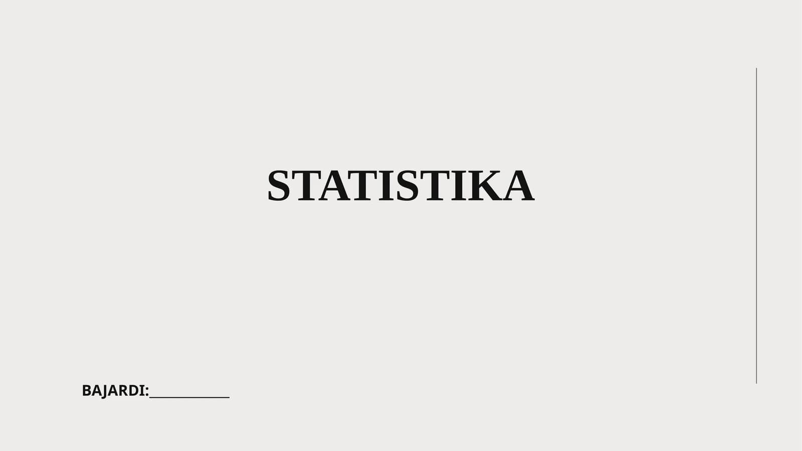 STATISTIKA