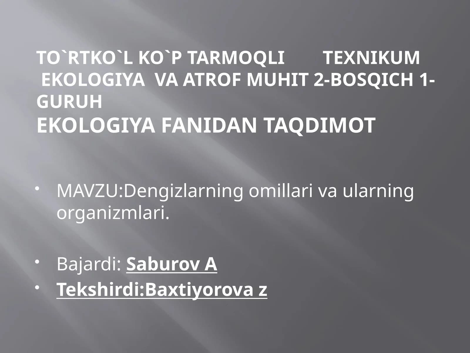 EKOLOGIYA