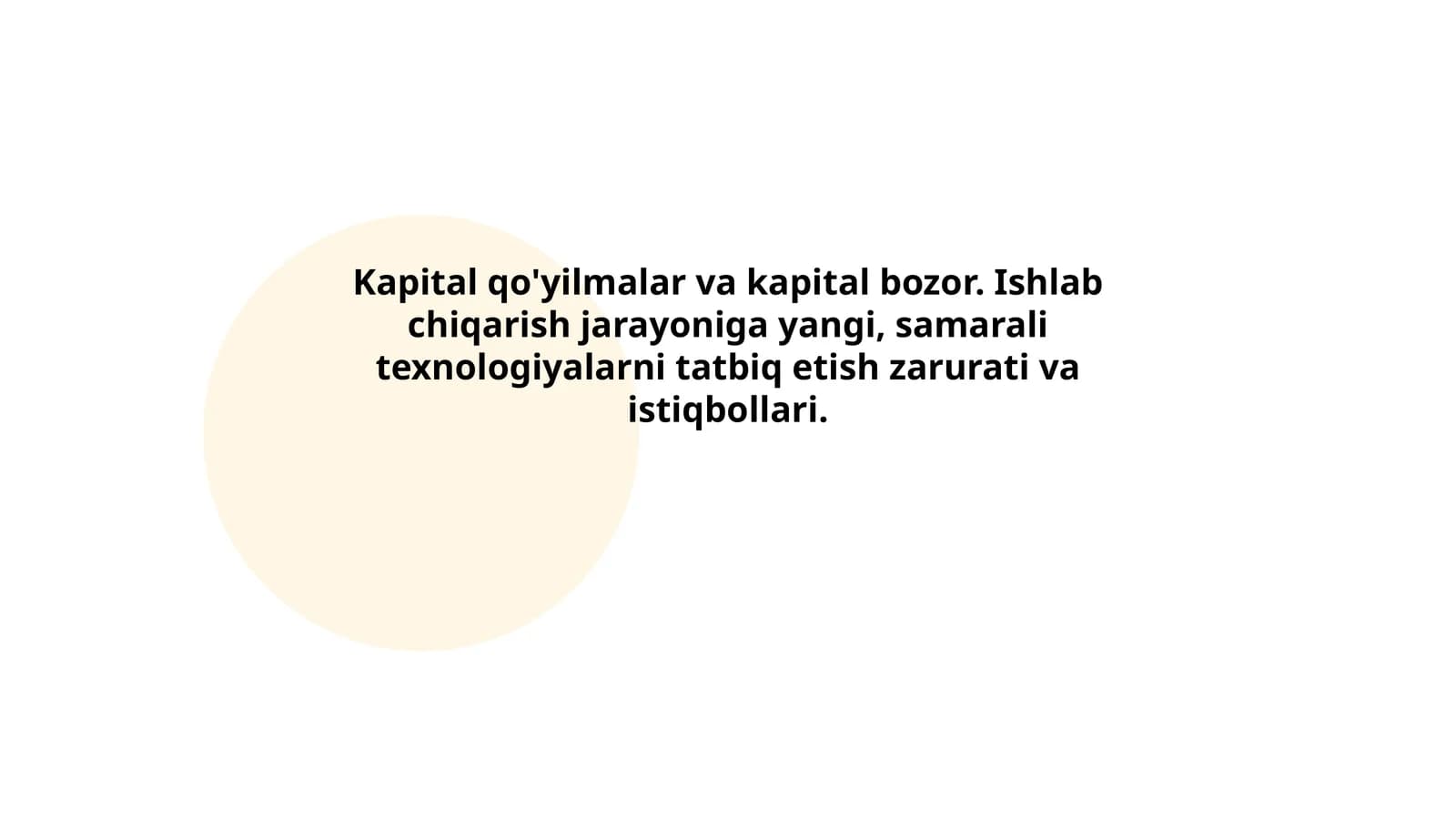 Kapital qo'yilmalar va ularning iqtisodiy o'sishga ta'siri