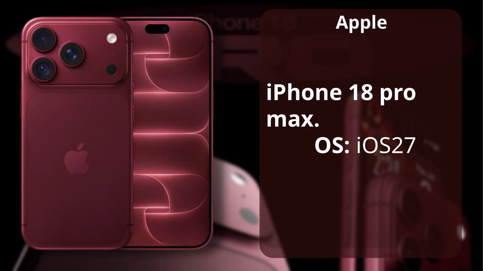 Apple iPhona 18 pro max haqida