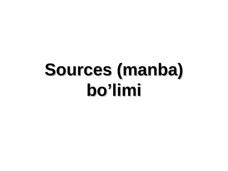 SimuLink kutubxonasining Sources bo’limi