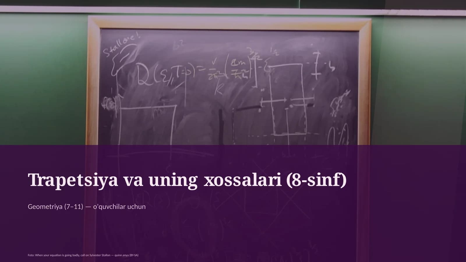 Trapetsiya va uning xossalari (8-sinf)
