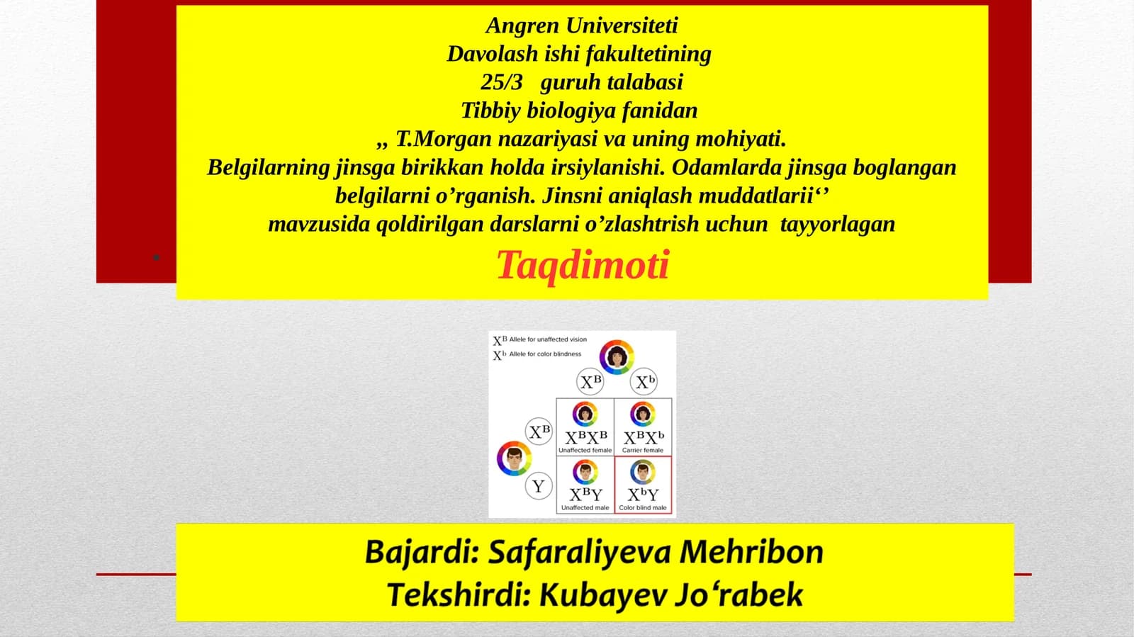 T.Morgan nazariyasiva uning mohiyati