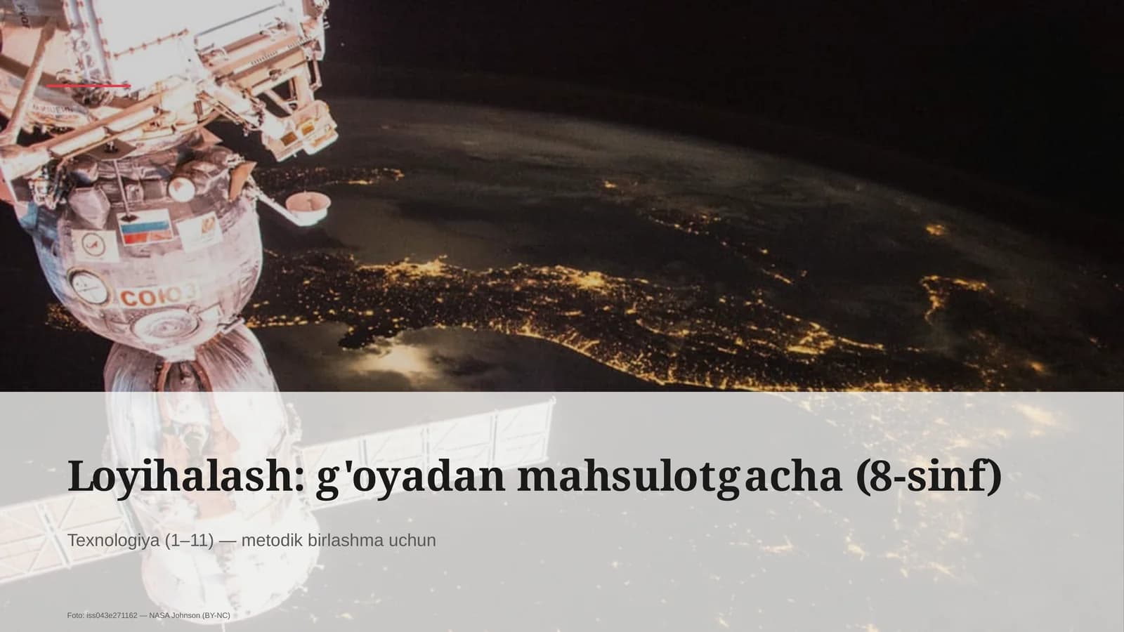 Loyihalash: g'oyadan mahsulotgacha (8-sinf)