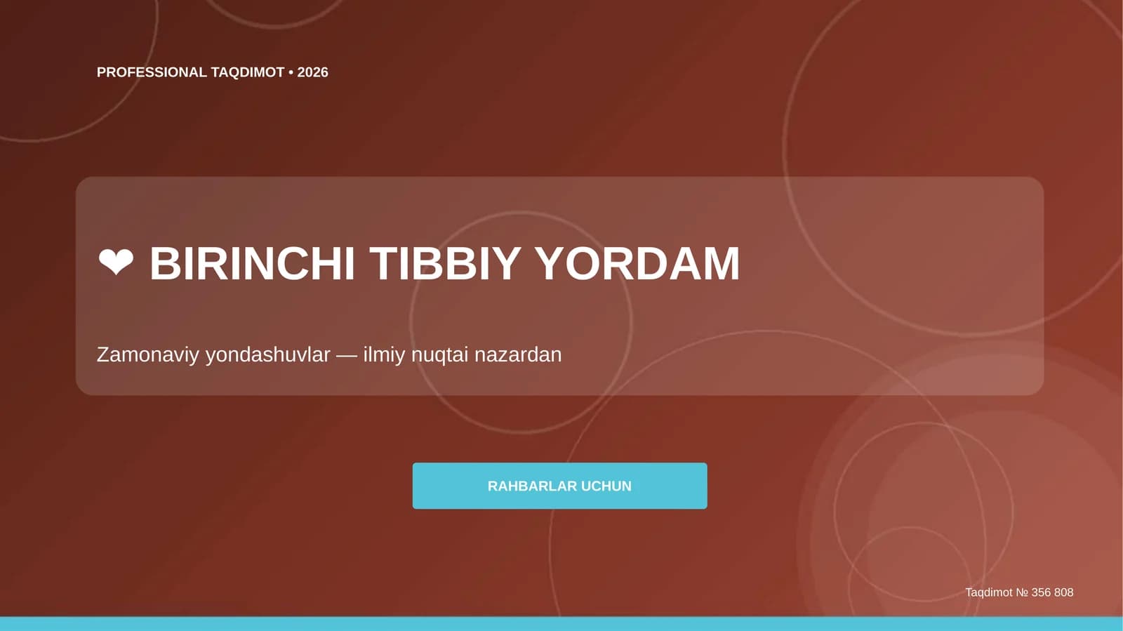 BIRINCHI TIBBIY YORDAM