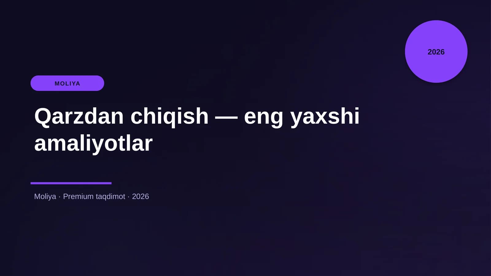 Qarzdan chiqish — eng yaxshi amaliyotlar