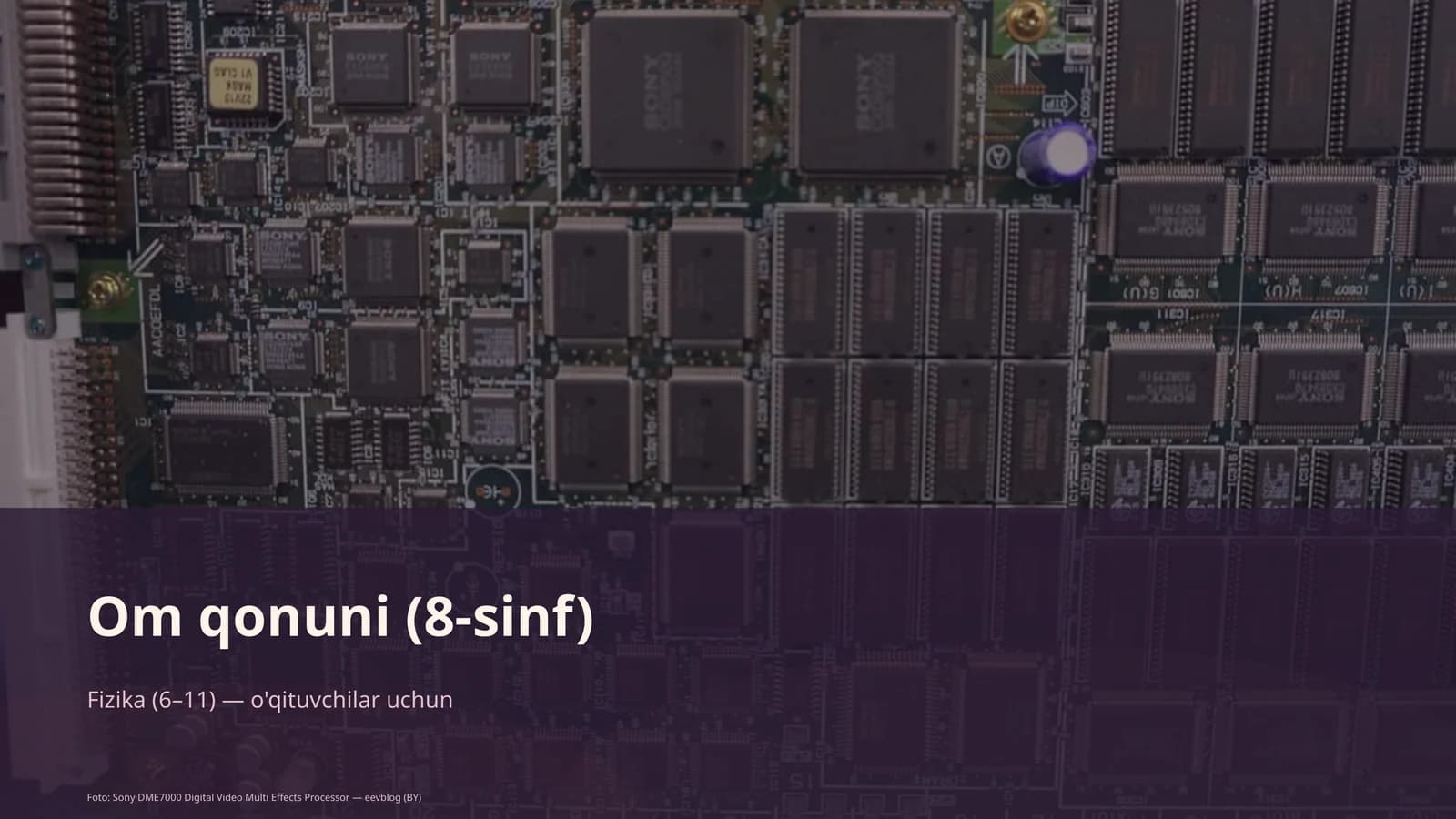 Om qonuni (8-sinf) Fizika (6–11) — o'qituvchilar uchun