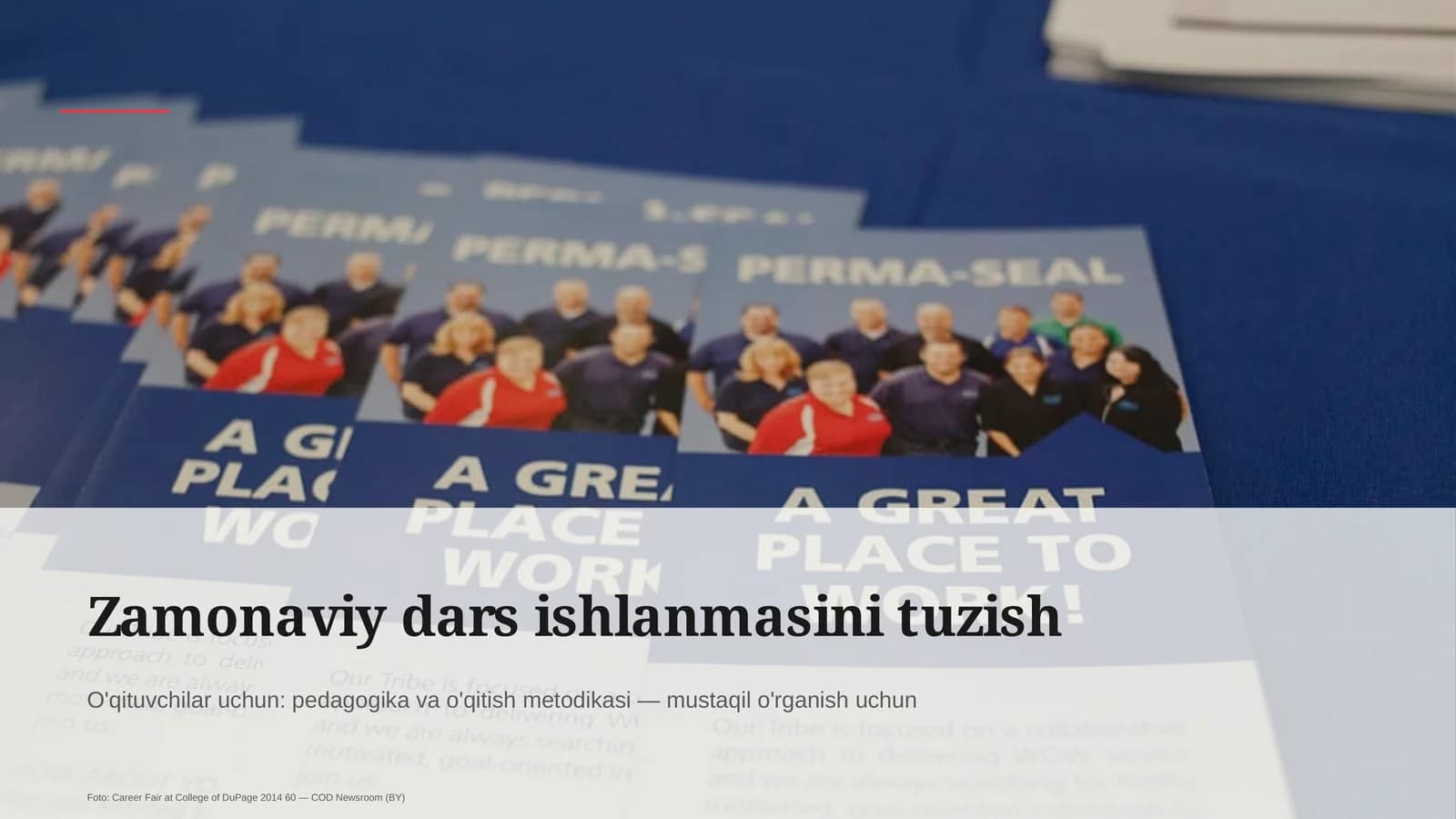 Zamonaviy dars ishlanmasini tuzish