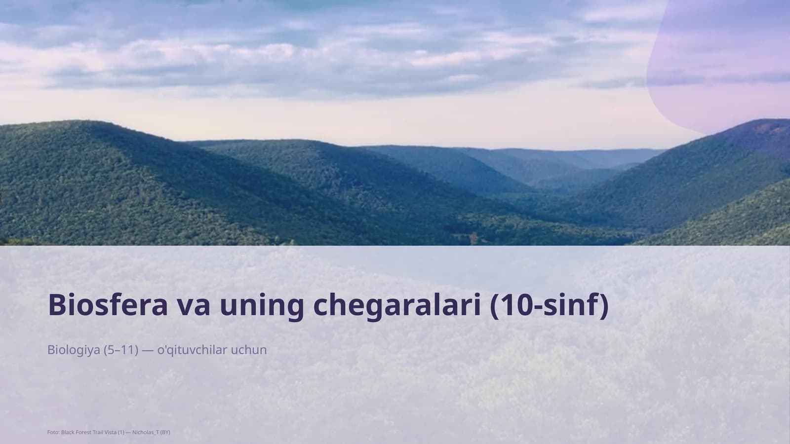 Biosfera va uning chegaralari (10-sinf)